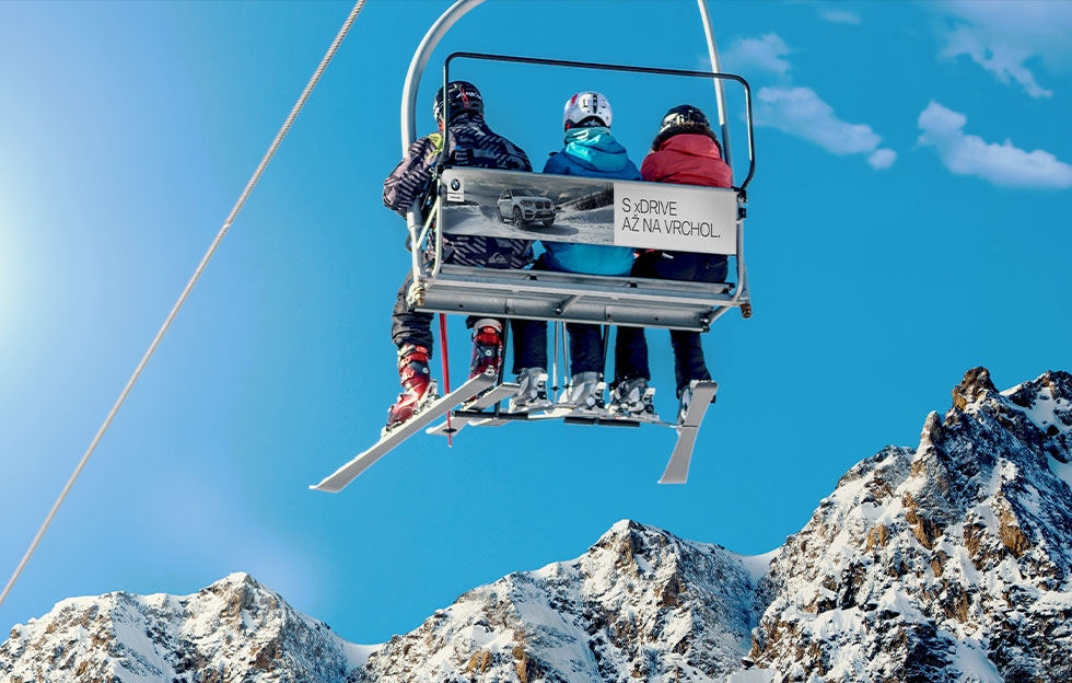 BMW xDrive promotion in a&nbsp;ski-resort
